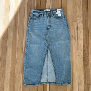 NWT!  Abercrombie Denim Maxi Skirt
